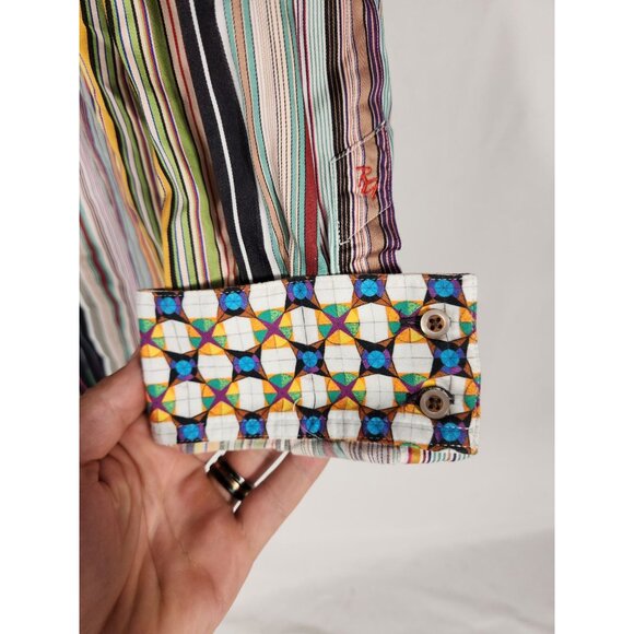 NWOT Robert Graham Mens Designer Shirt Boho Festival Rock XL - Picture 4 of 5